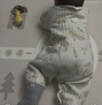 婧麒（JOYNCLEON）新生婴儿衣服秋冬季初生宝宝连体衣纯棉夹棉加厚哈衣爬服冬装 花田小兔 90cm 实拍图