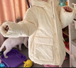 优衣库童装男童女童高性能复合连帽外套/保暖厚衣服473309 01 乳白色 110 实拍图