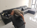梵高匠2026新款佛山源头工厂高靠背劳伦斯贵妃沙发意式轻奢真皮沙发 4.2米直排+贵妃+脚踏 加厚真皮全覆盖/乳胶海绵座包 实拍图