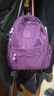 双星双肩包女士背包百搭尼龙牛津布妈咪户外出行旅游小背包 紫色 实拍图