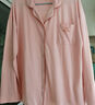 浪莎睡衣女夏季可外穿纯色长袖宽松休闲大码家居服套装 粉色【开衫款 四季可穿】 M 实拍图