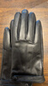 曼查斯特真皮手套女薄款触屏山羊皮单皮短款骑车开车秋冬加绒保暖修手 黑色丝光薄里 L 实拍图