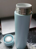 米家旋盖杯 保温杯 316不锈钢真空水杯 便携大容量咖啡杯 500ml雾蓝色 实拍图
