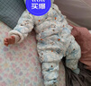 巴拉巴拉童装婴儿连体羽绒服轻薄羽绒服宝宝衣服冬装抱衣爬服男童女童 白蓝色调00318 90cm 实拍图