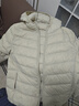鸭鸭（YAYA）佟丽娅同款轻薄羽绒服女新款秋冬季休闲短款连帽保暖轻便韩版外套 米白色 XL 实拍图
