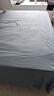 水星家纺四件套床上纯棉100%a类全棉简约床单被套双人加大1.8米×2米床蓝格 实拍图
