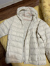 鸭鸭（YAYA）佟丽娅同款秋冬轻薄羽绒服女冬装短款鸭绒轻型薄款女士保暖外套K 米白色 XL (170) 实拍图