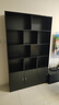 雅仕邦 书柜层架自由组合简易储物柜子带门展示柜书柜酒柜可定制 黑胡桃色 200高*120长*30深 实拍图