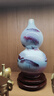 傲世小号新中式钧瓷窑变陶瓷器花瓶工艺品客厅摆件家居酒柜玄关电视柜 窑变山水葫芦瓶（配木质旋转底座） 实拍图