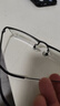 普莱斯纯钛近视眼镜半框架商务眼睛防蓝光防辐射可配有度数变色片990070 枪色（送0度防蓝光镜片） 实拍图