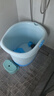 世纪宝贝（babyhood）Baby熊浴桶 儿童泡澡桶 婴儿游泳桶 加大加厚宝宝浴盆 310蓝 实拍图
