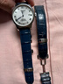 天梭表带1853力洛克原装款皮带真皮手表带T006/T41男女T063俊雅19 TS蓝色+银色蝴蝶扣 19毫米【表带接口宽度】 实拍图