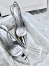 CHARLES&KEITH质感链条尖头高跟凉鞋子女鞋生日礼物送女友CK1-60280377 Silver银色 36 (230) 实拍图