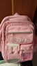 靓宝宝库洛米三到六女孩小学生减负护脊大容量一年级二女童轻便儿童书包 小号粉色(适合1-2年级) 实拍图