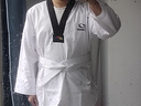 竞派跆拳道服儿童成人学生训练器材全棉长袖男女跆拳道训练服腰带套装 道服+白色腰带 XXL（身高173-182CM） 实拍图