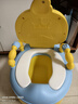 海豚星儿童马桶坐便器男小孩女宝宝婴幼儿专用训练厕所家用大便桶尿盆凳 推荐 普通款黄色PVC软垫 +刷子 实拍图