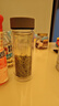 富光 男女士双层玻璃杯 高硼硅玻璃304茶隔水杯子 带茶隔泡茶杯500ml 实拍图