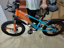 凤凰山地自行车男女变速山地车碟刹青少年儿童自行车学生单车 星际 橙蓝【单速+三刀轮】 20寸【适合125-160cm】 实拍图