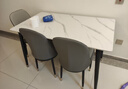 全品屋岩板餐桌家用4-6人小户型桌椅组合长方形现代简约吧台吃饭大桌子 【12MM厚】亮光雪山白 送货入户 120cm 【宽70CM】一桌四椅 实拍图