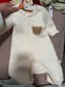 婧麒（JOYNCLEON）新生婴儿衣服秋冬季初生宝宝连体衣纯棉夹棉加厚哈衣爬服冬装 抱抱熊 66cm 实拍图