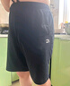安踏（ANTA）男女同款logo运动短裤2025夏针织五分裤跑步健身透气运动休闲裤子 【潮流刺绣logo】基础黑8301-6 L 实拍图