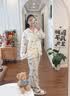 爱宝适月子服秋冬空气棉孕妇睡衣哺乳喂奶衣家居服套装小狗精灵L M466 实拍图