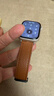 炫戴适用苹果S11手表S10表带s9真皮apple iWatchs8/7/6/5荔枝纹磁吸se3秋冬商务ultra3高级42/46mm女款 磁吸扣皮带-米白拼棕色 适用：38/40/41/42mm表盘 实拍图
