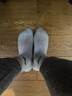 李宁袜子（6双）男士运动篮球女款羽毛球短袜棉袜防臭秋冬季跑步袜灰L 实拍图