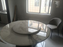 顾家家居意式轻奢大理石餐桌椅组合别墅饭桌别墅高档大圆桌PT7119 北冰洋原画-1.35M圆桌+松鼠皮椅6 实拍图