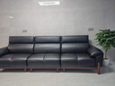 法莎蒂钢琴键真皮沙发可调节头靠实木中古风头层真皮直排客厅沙发 3.1米单扶单+单+单扶单 【豪华版·Q弹坐感】3.0mm超厚半青头层牛皮 实拍图