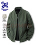 Wassup Sohot夹克男春秋季飞行员外套男士休闲宽松工装棒球服男装 军绿 XL 实拍图