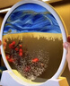赞璐桐流沙画摆件解压沙酒柜电视柜办公桌面装饰品送朋友艺术创意礼品 沙漠黄 中号+底座 实拍图