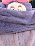 多妙屋儿童睡袍女童浴袍睡衣珊瑚绒秋冬加绒加厚法兰绒家居服长款中大童 【常规款】紫色 140cm 实拍图