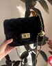 CHARLIE&KELLI品牌 CK轻奢包包女包单肩包女士斜挎包菱格小方包七夕情人节礼物 黑色【京仓速达 礼袋包装】 实拍图