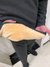 雅鹿男士保暖内衣男加绒加厚套装含羽绒蚕丝防寒加大码秋衣秋裤打底衣 深灰圆领(上衣+裤子套装) 2XL (131-152斤) 实拍图