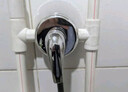通用海尔美的电热水器开关阀冷热开关贴墙式混水阀淋浴明装配件 银色电镀贴墙混水阀 实拍图