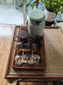 豪迈原木色实木茶盘2025新款茶具套装家用茶台功夫茶具托盘中秋节礼物 【实木直条茶盘46*29CM】 实拍图