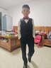 衣诺坊儿童西服马甲套装男童西装礼服演出服 黑色马甲套装 130CM 实拍图