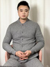 恒源祥中老年保暖内衣男套装开衫款加绒加厚女士妈妈奶奶冬季外穿保暖衣 【羊羔绒加厚-男套装】藏青 XL (175) 【适合体重：135-150斤】 实拍图