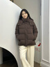 波司登（BOSIDENG）25新款紫芋松松羽绒服女短款90绒脱卸帽可收腰保暖外套B250245296 【趋势推荐】旷野棕7E70 S 160/84A 体重约100-110斤 实拍图