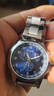 男士时尚商务手表三针数字刻度表盘潮流钢带青少年腕表石英表 蓝色【手表+送调表器】 实拍图