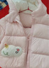 巴拉巴拉童装儿童羽绒服宝宝男女童2025冬装新款婴儿外套保暖上衣泡芙羽绒 粉色小苹果60356-白鸭绒 120 （充绒量106g 适合5-6岁） 实拍图