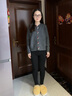 笙格儿德绒秋裤女加绒打底裤春薄绒裤内穿大码紧身线裤保暖裤子女秋冬季 黑色 L(95-115)斤 实拍图