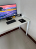 甄严选电脑桌台式家用简约办公书桌女生卧室学习写字桌小户型化妆桌子 暖白色140*60【升级加固框架】 实拍图