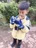 牧萌儿童手套滑雪手套男童骑行防水小孩玩雪卡通保暖手套 翠绿色 M 实拍图