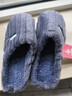 洁丽雅棉拖鞋男士秋冬季厚底保暖家居室内情侣毛绒拖鞋男冬天居家棉鞋女 藏青 44-45 【适合43-44码】 实拍图