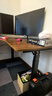 罗森（LUOSEN）转角双电机电动升降电脑桌 家用办公电竞桌学习书桌L型拐角工作台 胡桃色（右转角）-南洋楹木 120*100cm（电动款-双电机） 实拍图