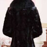 傲列100%水貂皮+狐狸大毛领裘皮大衣海宁水貂皮草外套女中长款皮草女 黑色 L（100-110斤） 实拍图