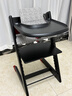Nuskin餐椅儿童成长椅宝宝吃饭座椅学习椅婴儿进口榉木椅子六件套 黑色餐椅+胭脂红围栏+黑餐盘+坐垫+安全带+防倒件 实拍图