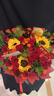 冉子花坊鲜花速递同城配送向日葵混搭抱抱桶玫瑰送女友爱人生日礼物真鲜花 热情似火 实拍图